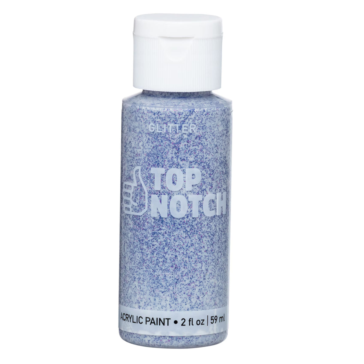 2oz White Glitter Acrylic Craft Paint by Top Notch