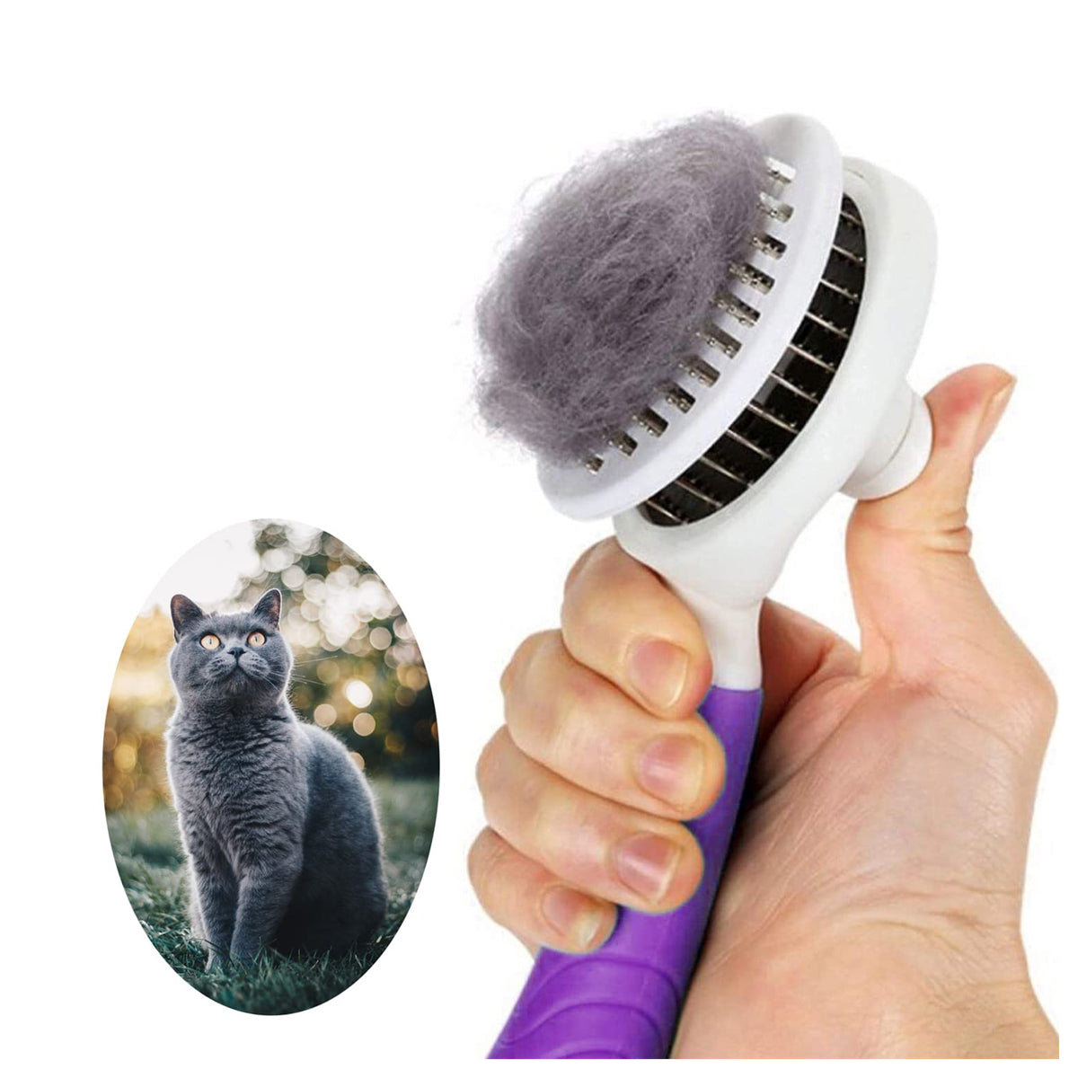 Cat Grooming Brush, Self Cleaning Slicker Brushes for Dogs Cats Pet Grooming Brush