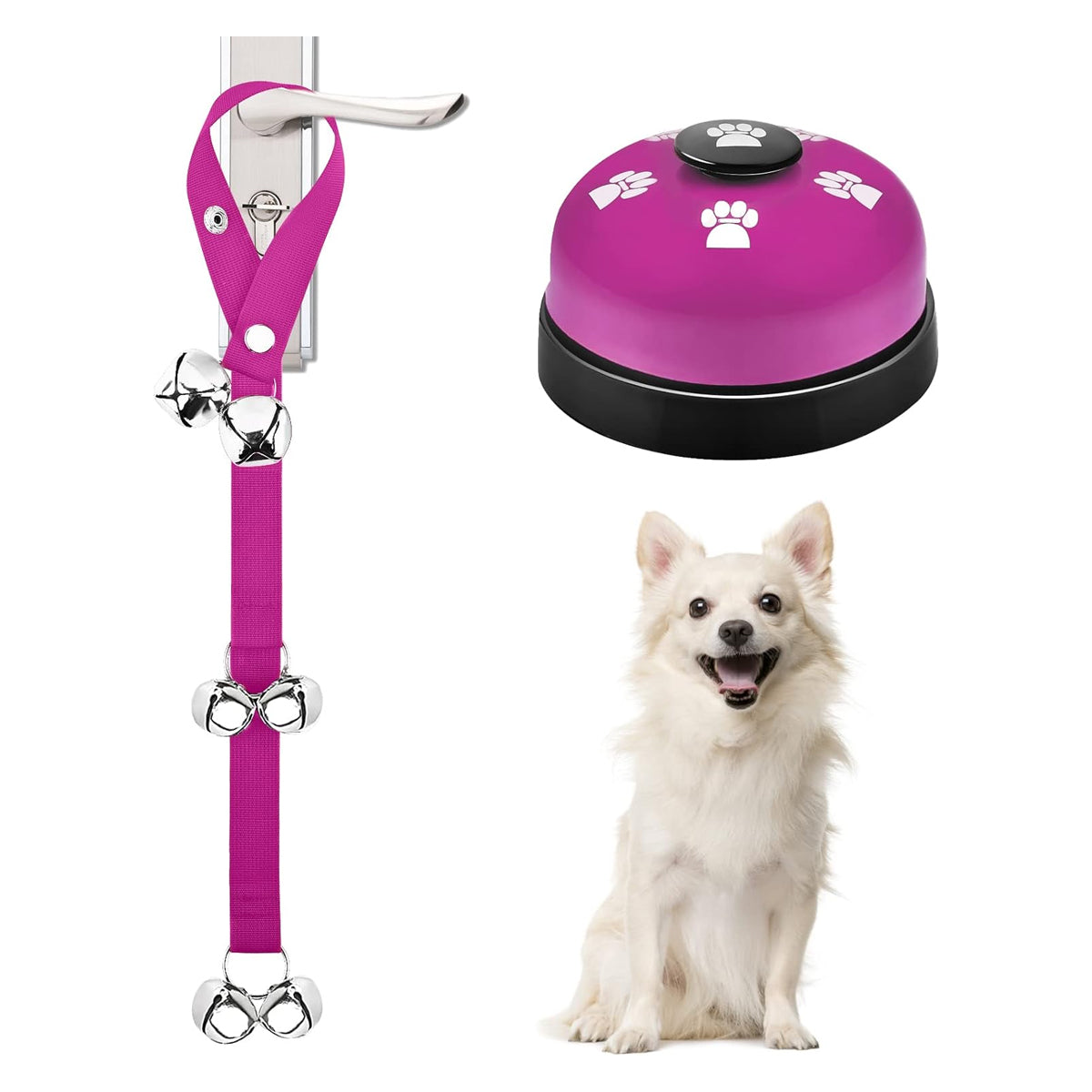 2 Pack Dog Doorbells, Pet Training Bells for Go Outside Potty Training