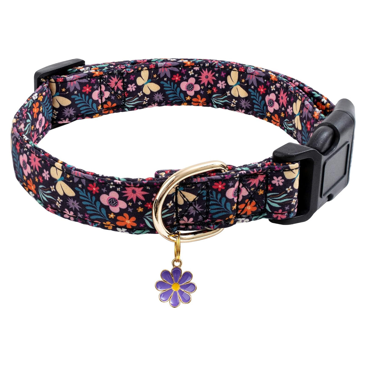 Cotton Designer Dogs Collar Cute Flower Dog Collars for Girl Female