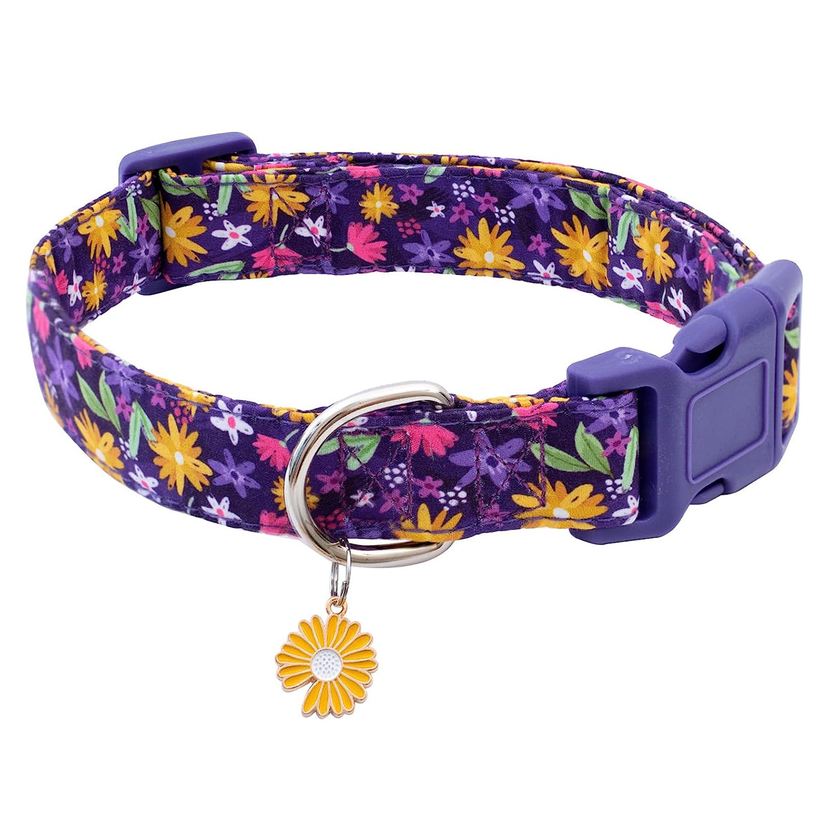 Cotton Designer Dogs Collar Cute Flower Dog Collars for Girl Female