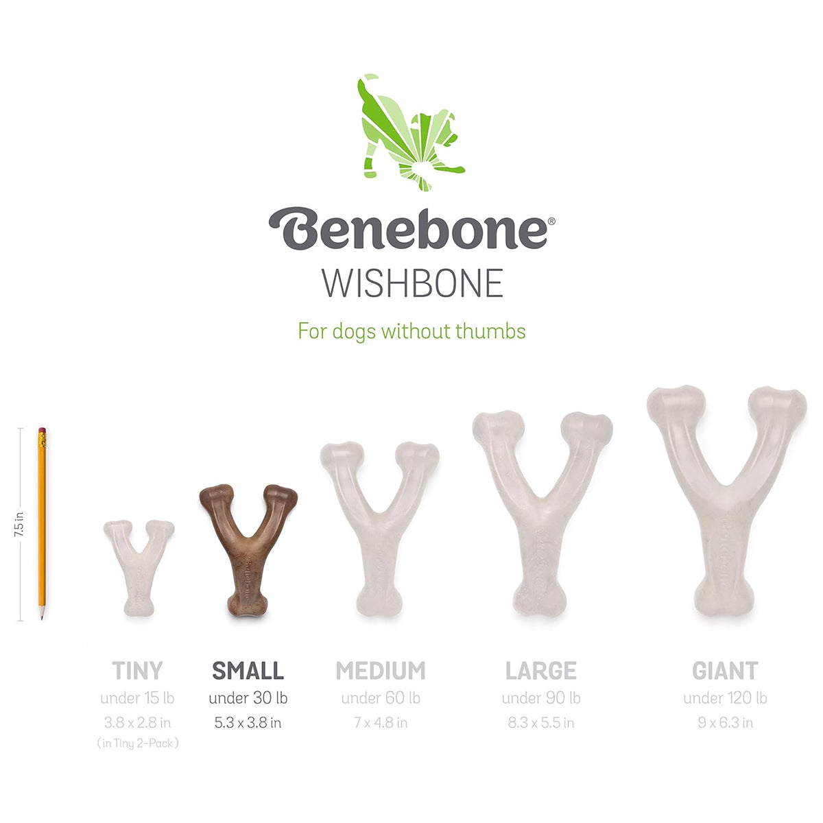 Real Peanut Wishbone: Durable Dog Chew Toy for Aggressive Chewers