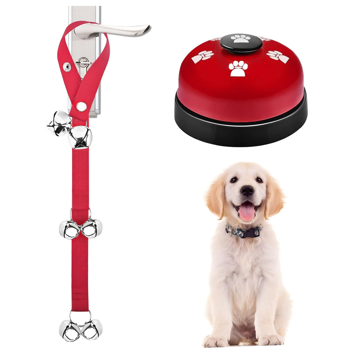 2 Pack Dog Doorbells, Pet Training Bells for Go Outside Potty Training