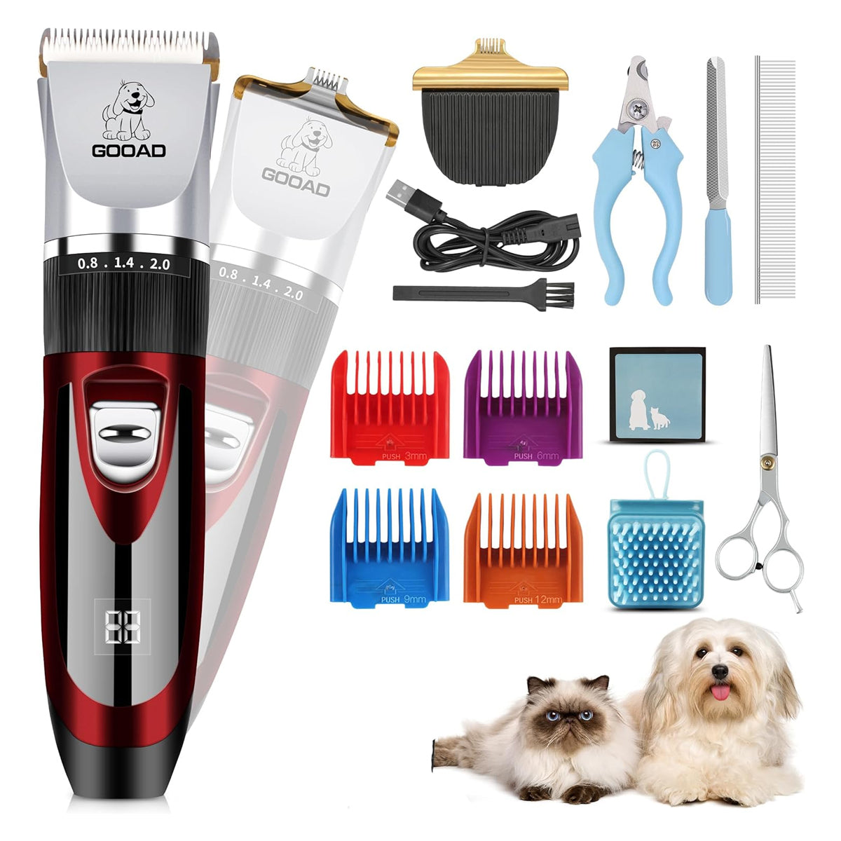 Rechargeable, Cordless Paw Trimmer and Pet Hair Clippers