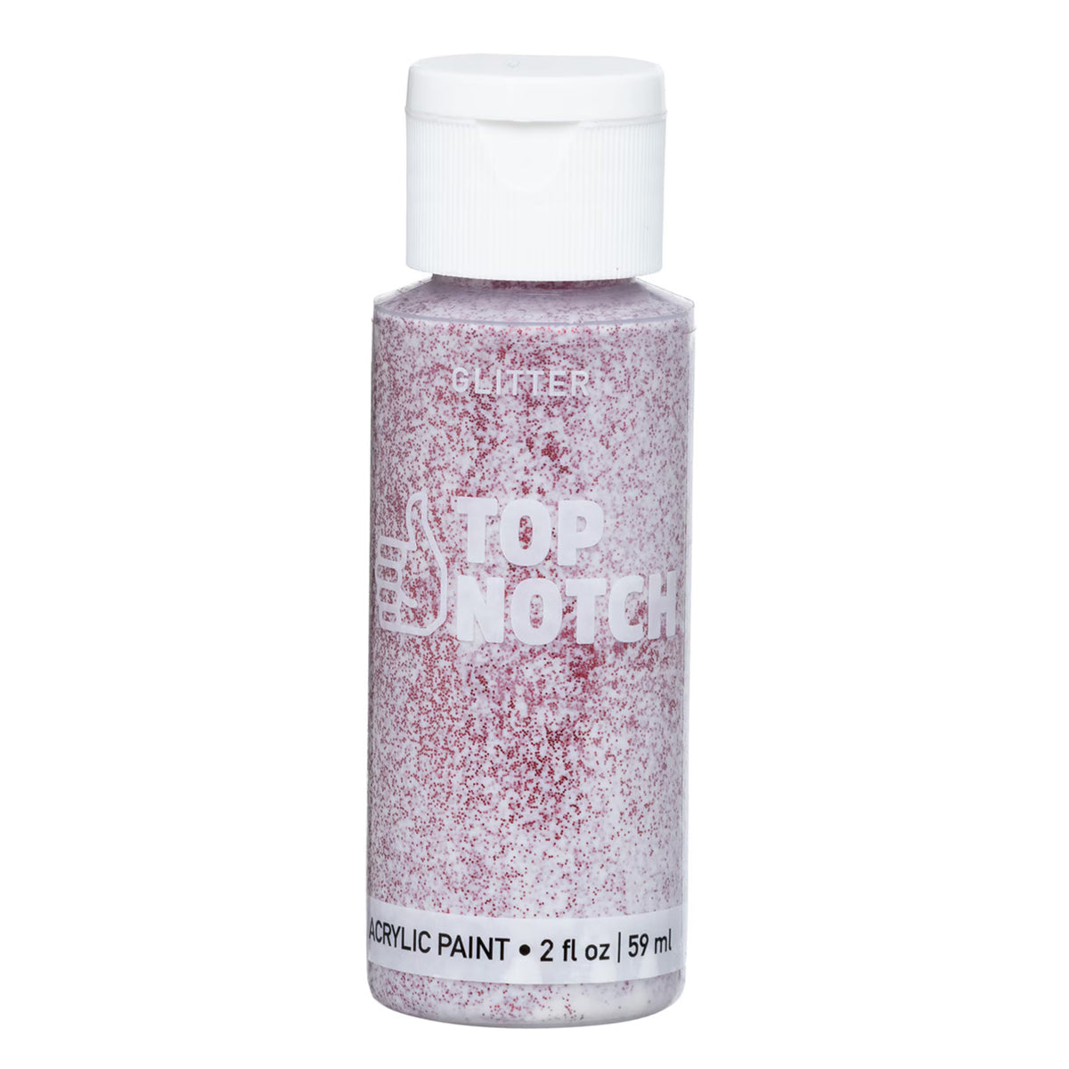 2oz White Glitter Acrylic Craft Paint by Top Notch