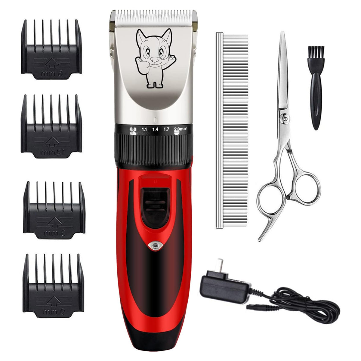 Dog Grooming Kit Clippers, Low Noise, Electric Quiet, Rechargeable