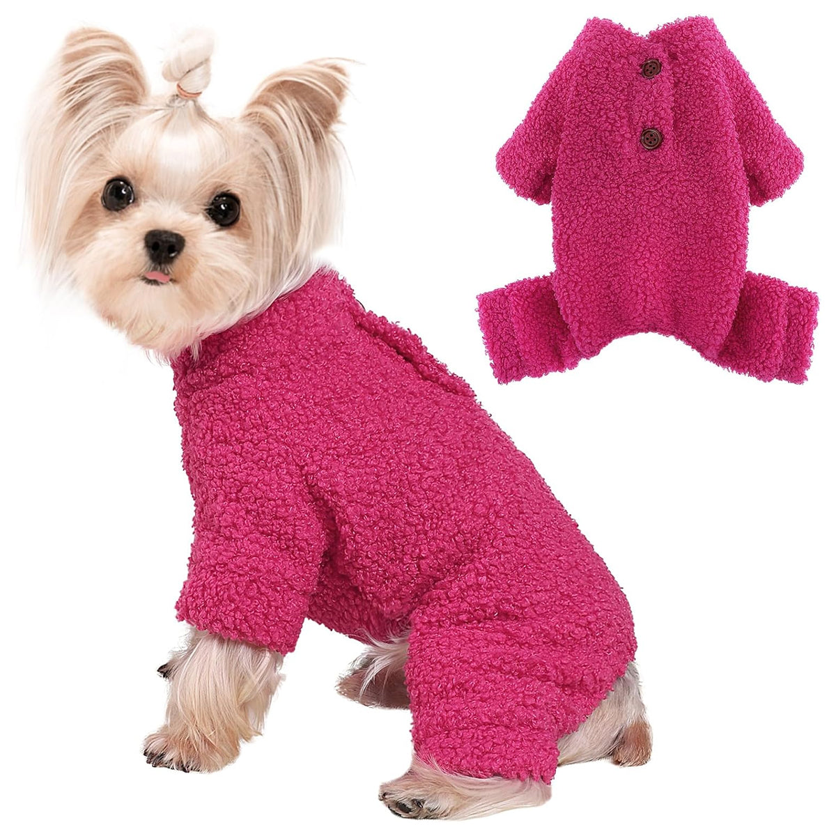 Dog Sweaters for Small Dogs Winter Small Dog Sweater Jumpsuits Fleece Warm Dog Clothes Dog Pajamas Pet Clothing