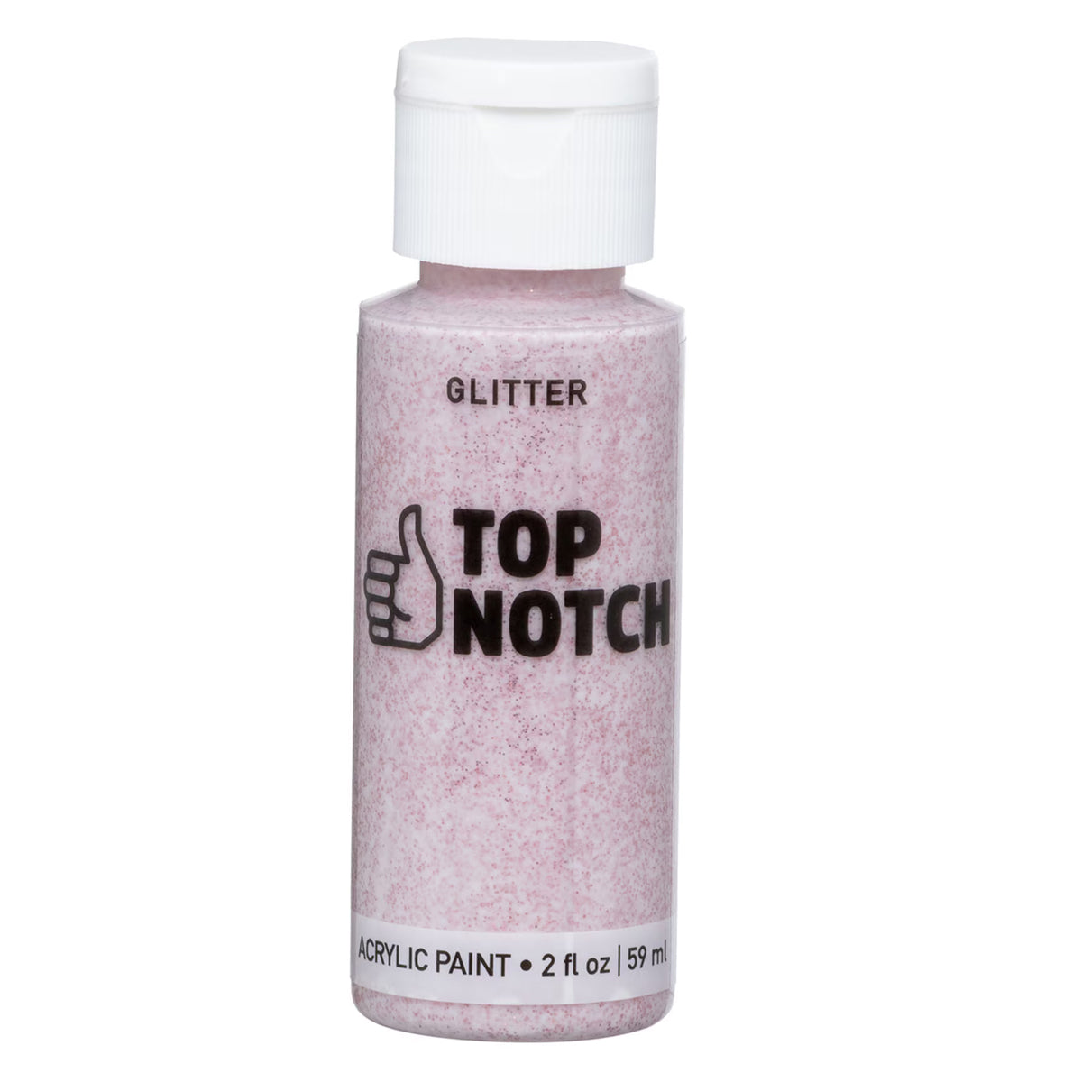 2oz White Glitter Acrylic Craft Paint by Top Notch