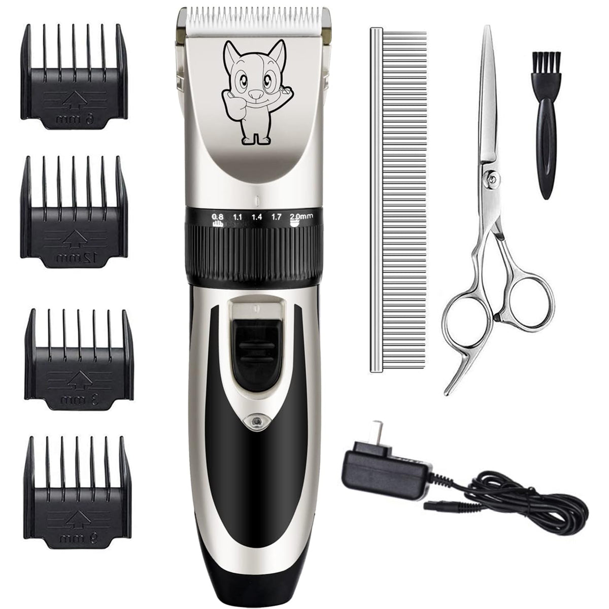 Dog Grooming Kit Clippers, Low Noise, Electric Quiet, Rechargeable