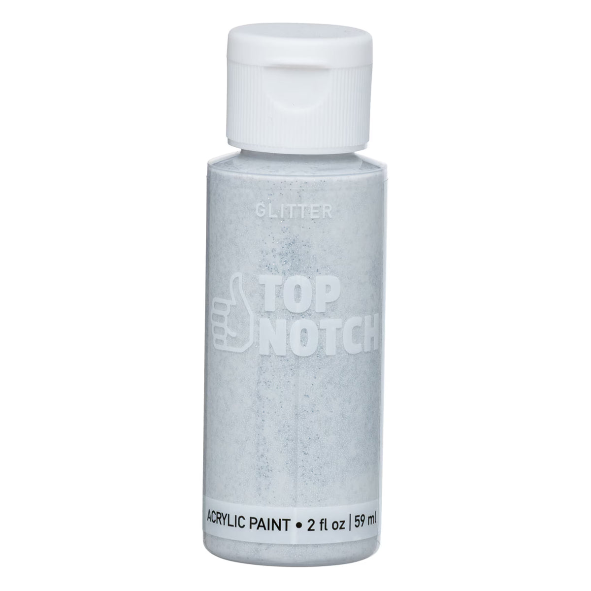 2oz White Glitter Acrylic Craft Paint by Top Notch