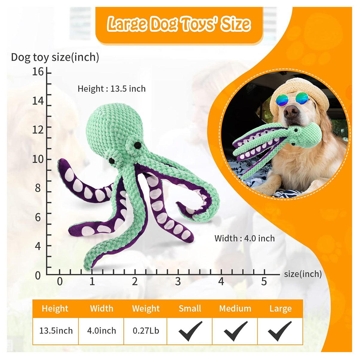 Plush Squeaky Dog Toys: Soft Fabric Toys for Small, Medium, and Large Dogs