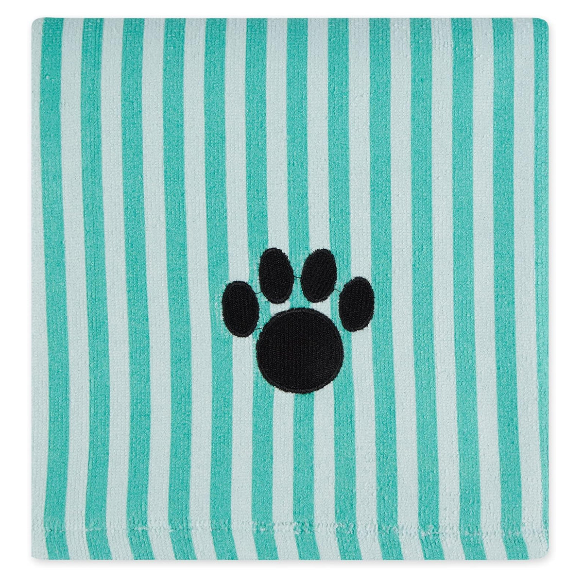 Pet Grooming Towel Collection Absorbent Microfiber X-Large, 41x23.5", Embroidered Black