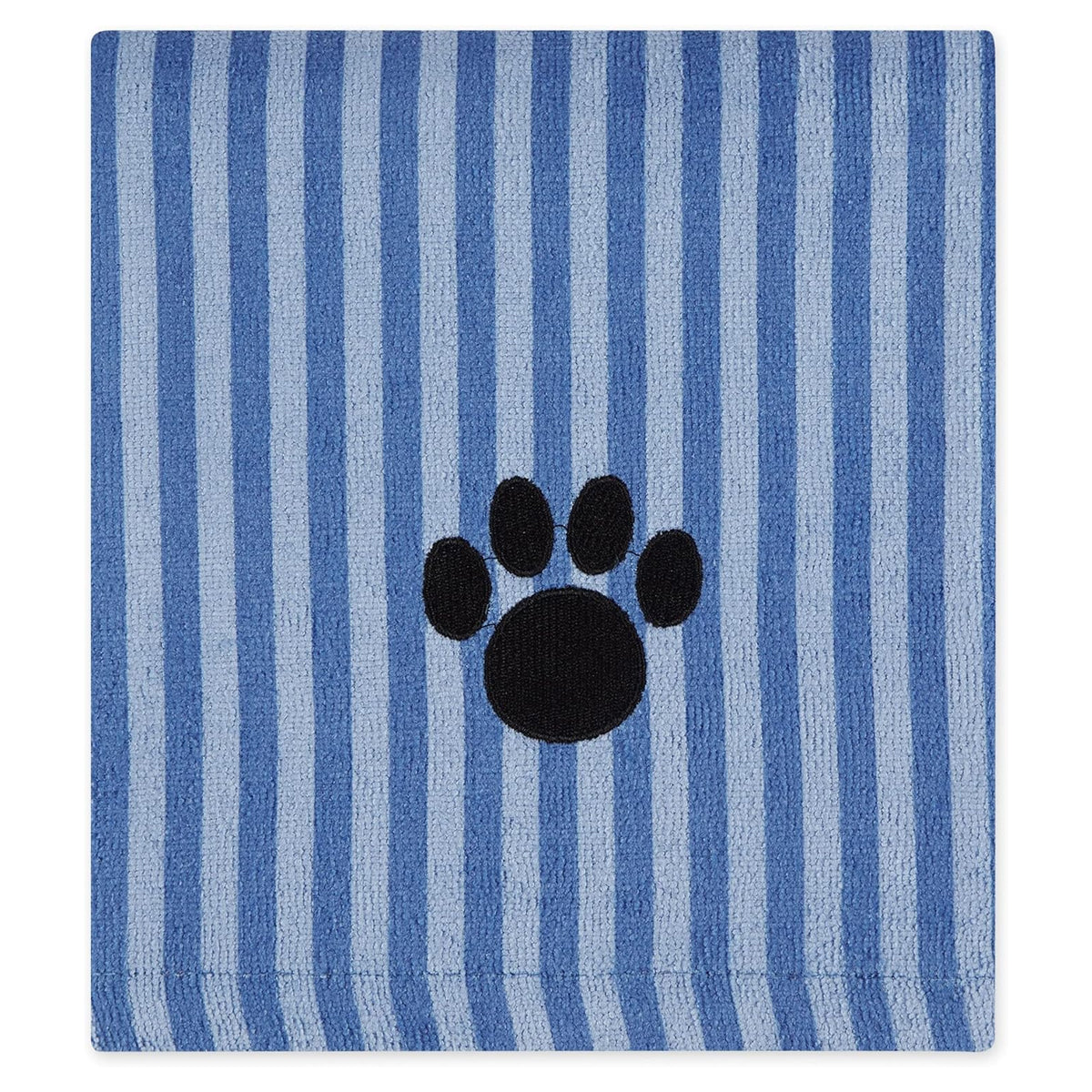 Pet Grooming Towel Collection Absorbent Microfiber X-Large, 41x23.5", Embroidered Black