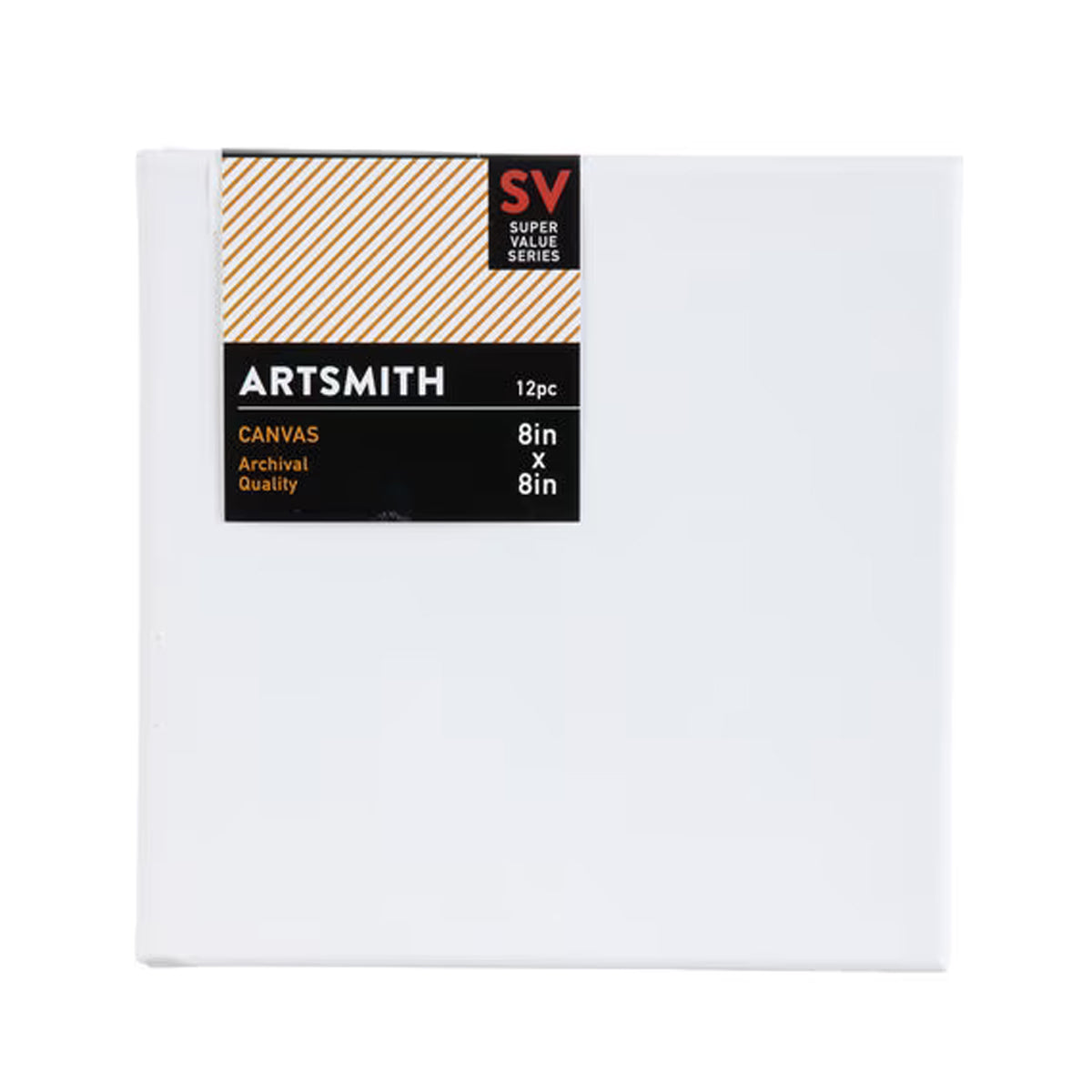 8" x 8" Super Value Stretched Cotton Canvas 12pk by Artsmith