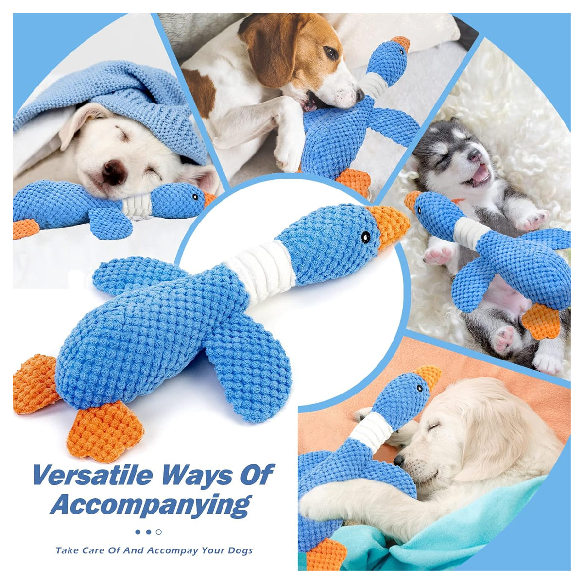 Vitscan Upgraded Indestructible Dog Toys for Aggressive Chewers - Crinkle Squeaky Plush Puppy Toys for Small, Medium, and Large Breeds, Ideal for Teething