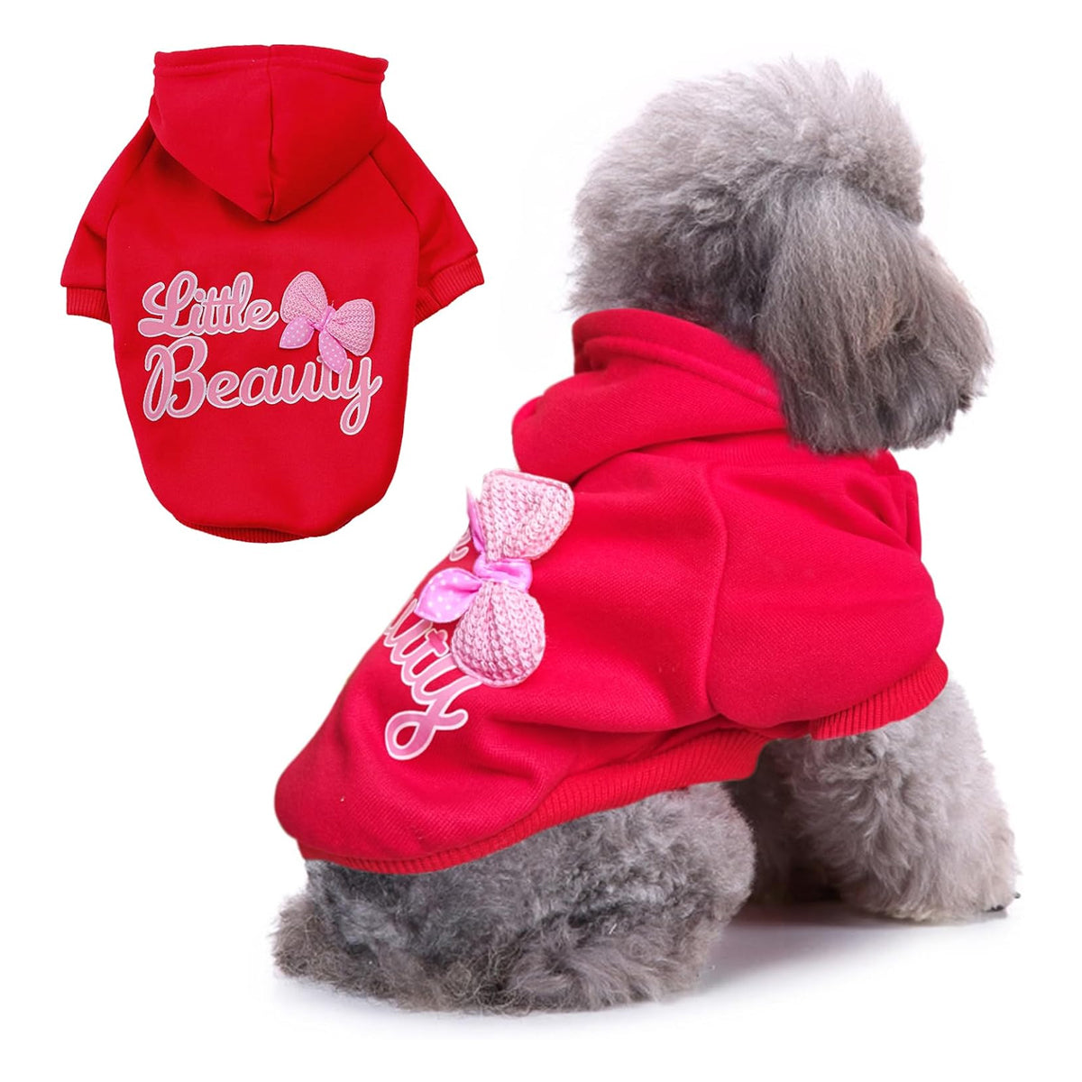 Winter Hoodie Sweatshirts with Pockets Warm Clothes for Small Dogs Chihuahua