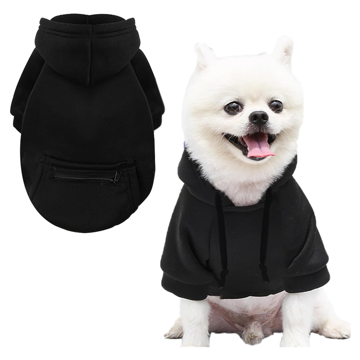 Winter Hoodie Sweatshirts with Pockets Warm Clothes for Small Dogs Chihuahua