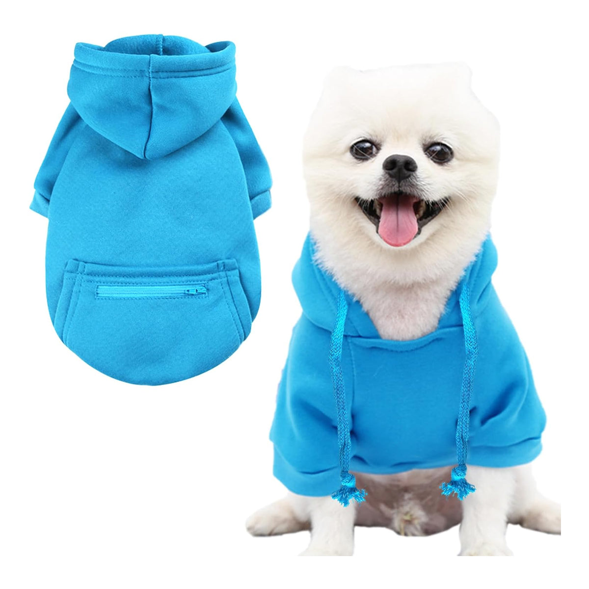 Winter Hoodie Sweatshirts with Pockets Warm Clothes for Small Dogs Chihuahua