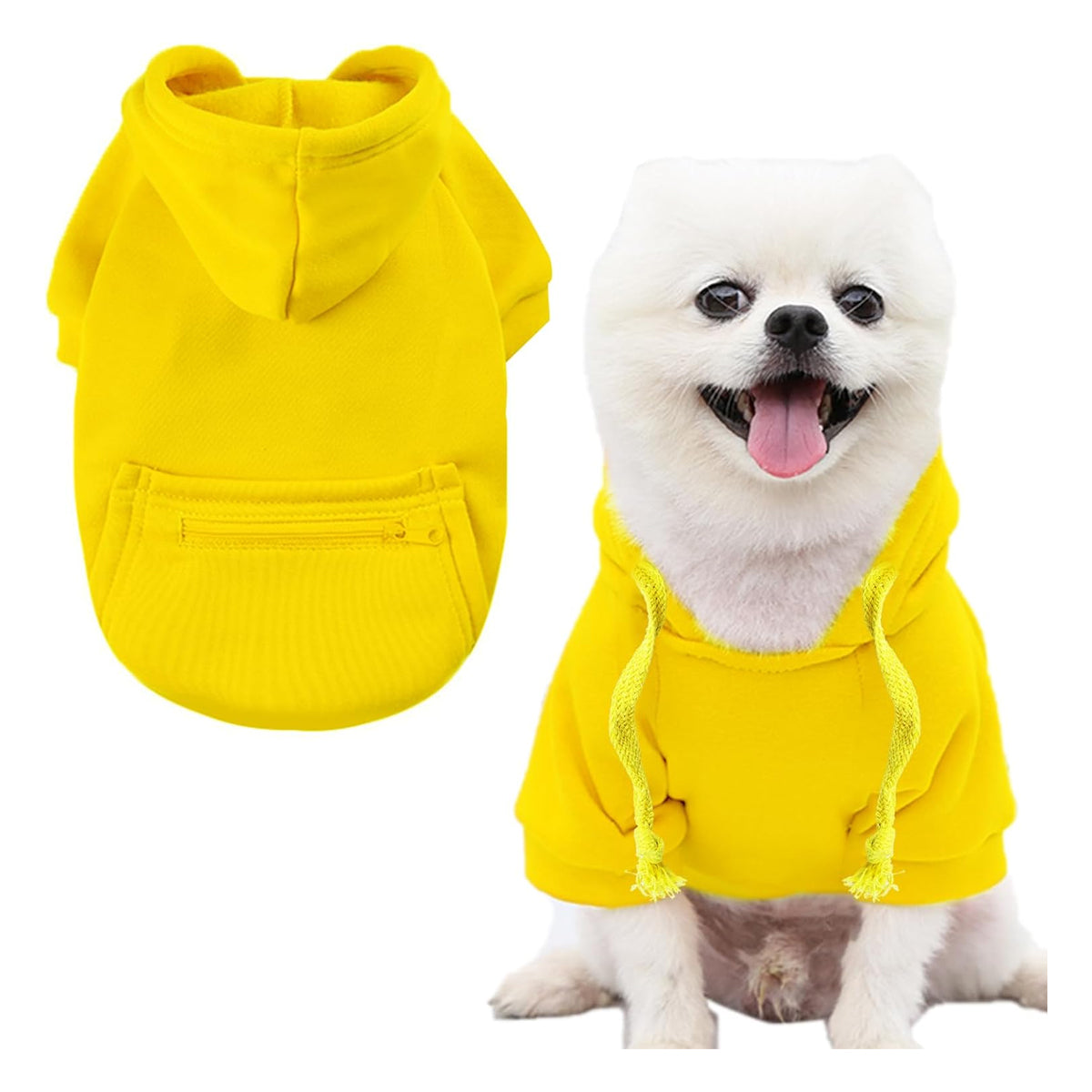 Winter Hoodie Sweatshirts with Pockets Warm Clothes for Small Dogs Chihuahua